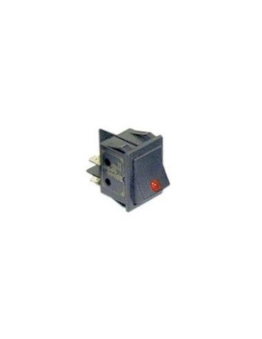 INTERRUPTOR NEGRO C/LED ROJO